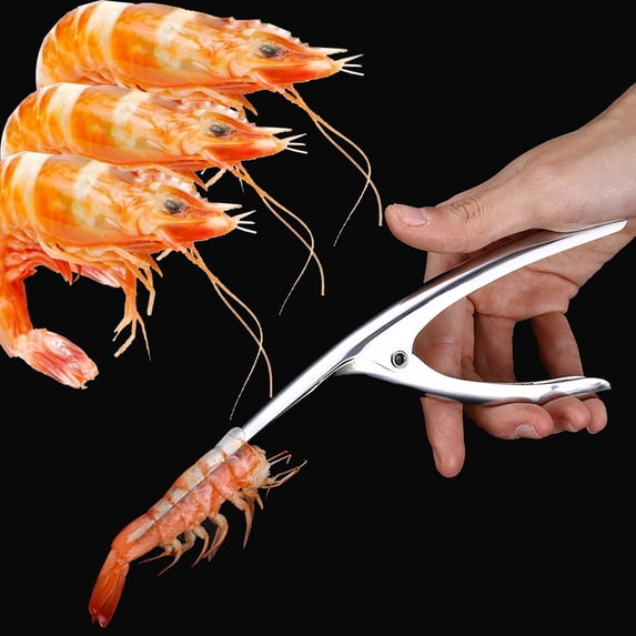 Stainless Steel Prawn Shrimp Peeler And Deveiner Tool 2 In 1 Ergonomic Kitchen Gadget For Easy Shell Removal Vein Cleaning 21Cm