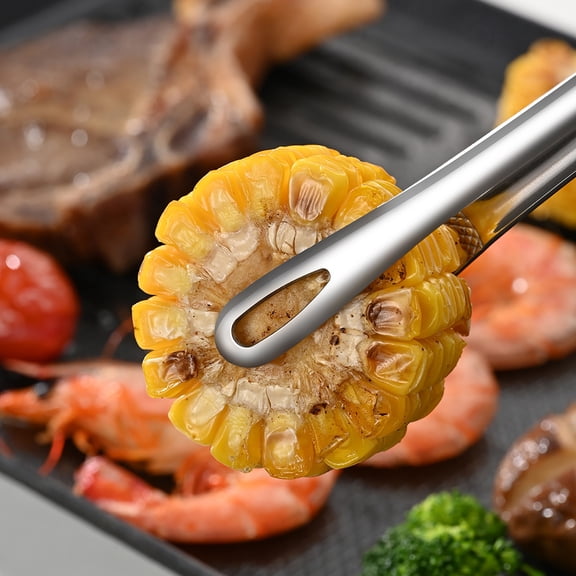 Stainless Steel Precision Kitchen Tongs Set - Versatile Food Handling Tools for Grilling, Plating and Delicate Food Preparation