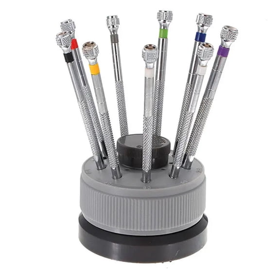 Stainless Steel Precision Screwdriver Set 9PCS, Flat Blade Repair Tools for Watchmaker, Watch and Glasses