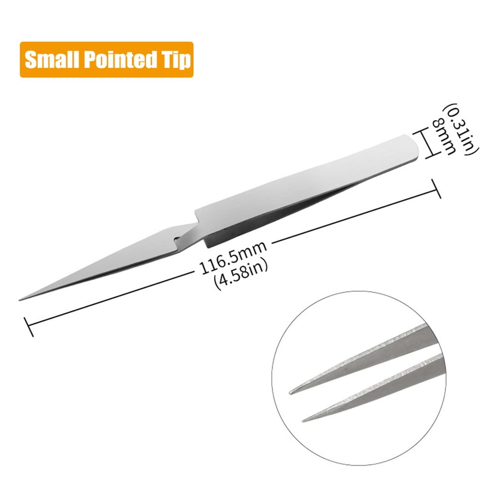 Stainless Steel Precision Tweezers Reverse Fixed Selflocking Inverse