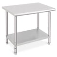 thumbnail image 1 of Stainless Steel Prep Table 36 x 24 Inches Kitchen Work Tables with Wheels NSF Commercial Worktable for Restaurant and Home, 1 of 7