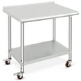thumbnail image 1 of Stainless Steel Prep Table 36 x 24 Inches Kitchen Work Tables with Wheels NSF Commercial Worktable for Restaurant and Home, 1 of 7