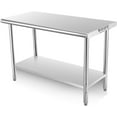 thumbnail image 1 of Stainless Steel Prep Table 48 x 24 Inches Kitchen Work Tables with Wheels NSF Commercial Worktable for Restaurant and Home, 1 of 7