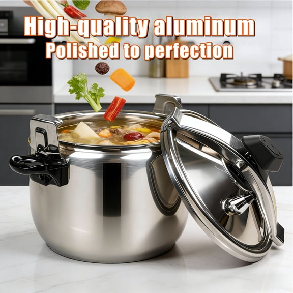 Stainless Steel Pressure Cooker, 7.4 Quart, Induction Cookware, Pots and Pans, Kitchen, Silver