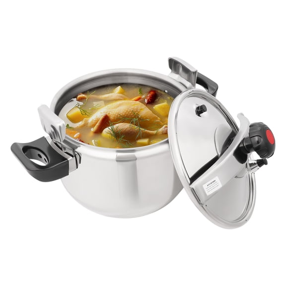 Stainless Steel Pressure Cooker Multi-cooker Pressure Canner Steamer with Safety Lock Explosion-Proof Induction Compatible 23.25 Qt