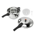 thumbnail image 1 of Stainless Steel Pressure Cooker, Security Handle Pressure Cooking Pot with Safety Valve, Stainless Steel Induction Suitable Pressure Pan For All Kinds Of Cooktops (4L), 1 of 9