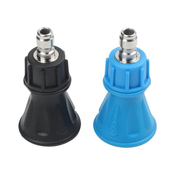 Stainless Steel Pressure Washer Nozzle Set 25 Degree 40 Degree Tips for Car Roof Window Cleaning Blue Black