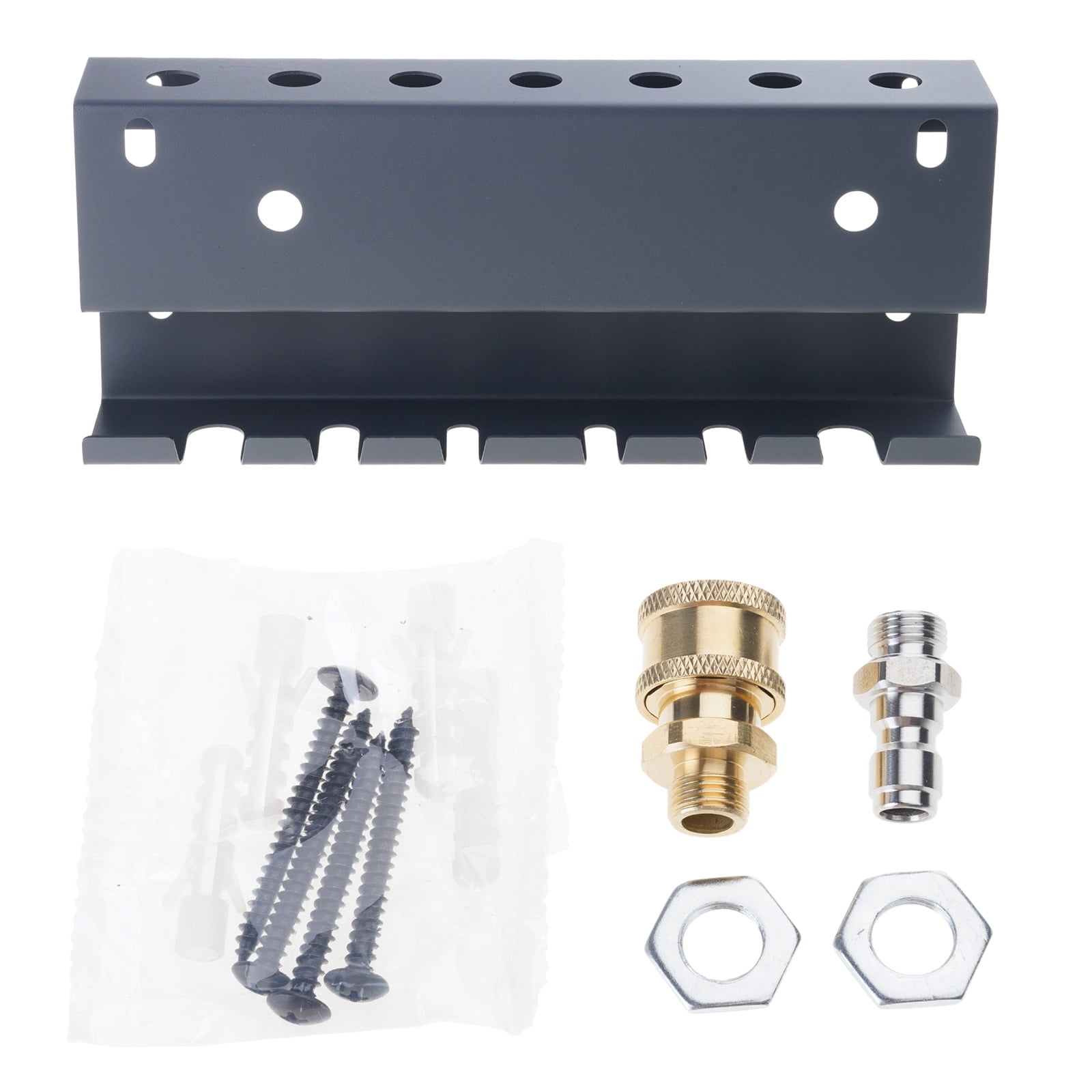 Stainless Steel Pressure Washer Wall Rack for Nozzles & Foam Cannons – Space Saving Car Wash Storage