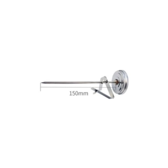 Stainless Steel Probe Cooking Thermometer For Deep Fry And Candy Making, 0-300C Mechanical Oil Temperature Gauge With Heat Resistant Glass, No Battery Required Kitchen Tool(150mm)