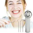 thumbnail image 1 of Stainless Steel Probe Scraper Tool Kit with Tweezers for Teeth Cleaning and Oral Hygiene Care 3PCS, 1 of 6