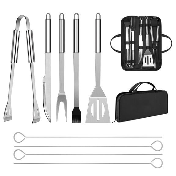 Stainless Steel Professional Barbecue Grill Tool Set with Carry Case