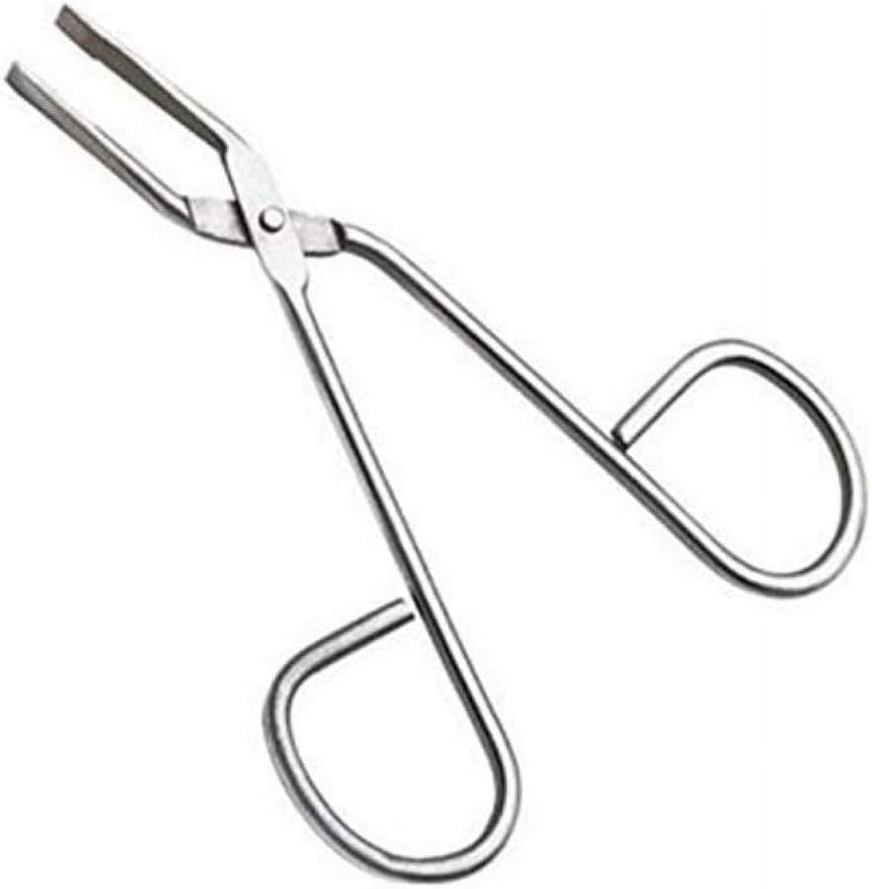 Stainless Steel Professional Eyebrow Tweezers with Scissor Handle Straight Tweezers Tip Personal Daily Beauty Care Tools Trimming Nose Hair Plucker Clip Nipper
