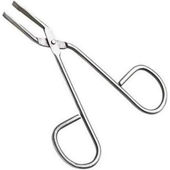 Stainless Steel Professional Eyebrow Tweezers with Scissor Handle Straight Tweezers Tip Personal Daily Beauty Care Tools Trimming Nose Hair Plucker Clip Nipper