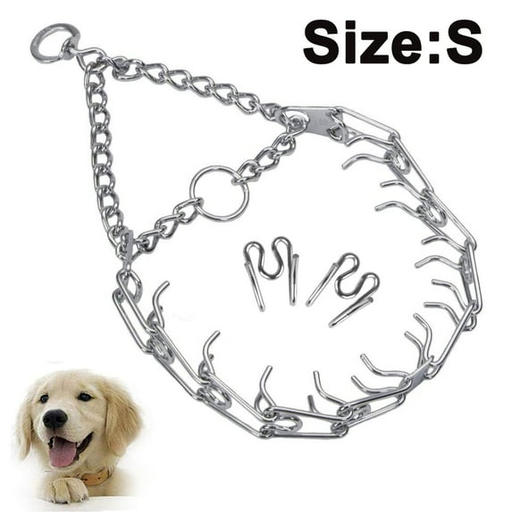 Stainless Steel Prong Dog Training Collar Ultra-Plus Pet Pinch Collar No-Pull Collar for Dogs Anti Pull Training Collar Made in Germany,2.25 mm x 14" Neck Size; 16" Chain Length