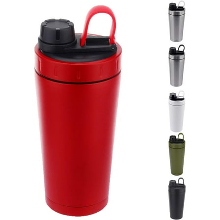 Stainless Steel Protein Shaker Bottle Insulated Keeps Hot/Cold Dishwasher Safe/Double Wall/Odor Resistant/Sweatproof/Leakproof/BPA Free 20 oz (Red)