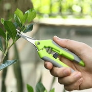 Stainless Steel Pruning Scissors Gardening Shears with Safety Lock & Spring Assist 6.57" Fruit & Vegetable Trimming Tool Green,Orange,Light Green Ergonomic Hle for Easy Cutting
