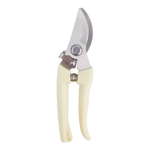 Stainless Steel Pruning Shears for Garden, Bonsai Trimmer with Anti-Slip Handle, Easy-Cut Orchard Scissors for Branches, Hand Tool with Lock, Yellow(Elbow)