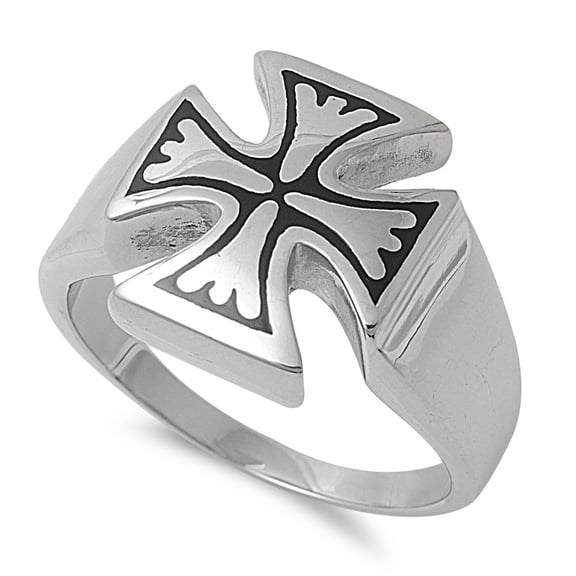 Stainless Steel Prussia Iron Cross Ring