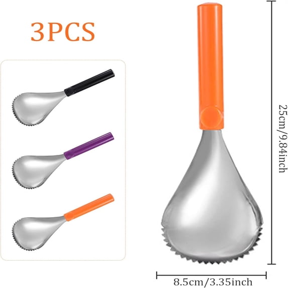 Stainless Steel Pumpkin Carving Scoop Manual Tool with Non Slip Handle Vegetable