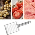 thumbnail image 1 of Tomato Slicer Portable Stainless Steel Kitchen Tool for Precise Tomato and Onion Slices Easy Handheld Cutter for Fruits and Vegetables Versatile Cooking Utensil, 1 of 6