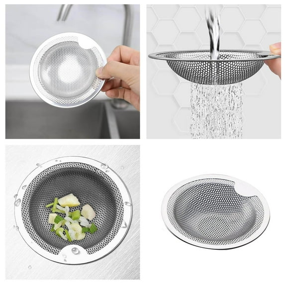 Stainless Steel General Purpose Kitchen and Bath Drain Filter Strainer Mesh 10cm Round Shower Hair Catcher