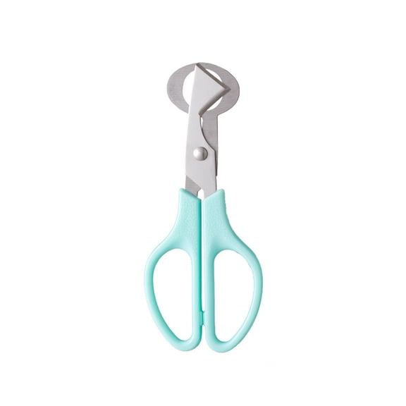 Stainless Steel Quail Egg Scissors, Blue Kitchen Tool for Cutting Bird and Small Eggs, Sharp Blade Separator for Clean Shell Removal