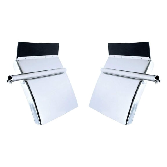 Stainless Steel Quarter Fender For Semi Trucks 24x24 Inch Tube Bracket Set Pair