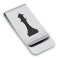 thumbnail image 1 of Stainless Steel Queen Chess Piece Classic Slim Money Clip Credit Card Holder, 1 of 2
