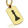 thumbnail image 1 of Stainless Steel Queen Chess Piece Dog Tag Pendant Necklace, 1 of 3