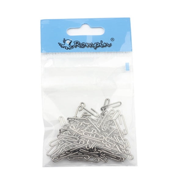 Stainless Steel Quick Change Snap Tackle Connectors for Fly Fishing Hooks and Lures  100-Piece Pack, 14mm Length, Silver Finish