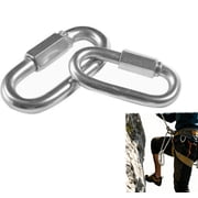 Stainless Steel Quick Links   2 Pcs Heavy Duty Screw Chain Connectors & D-Shape Twist Carabiner Clips for Backpack, SwingRL