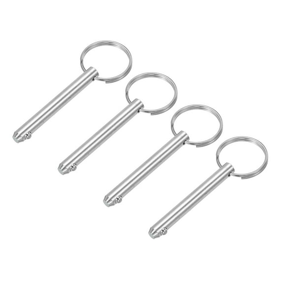 Stainless Steel Quick Release Bimini Top Pin 2"Lx0.25"Diax1.5" Usable Long, 4 Pack