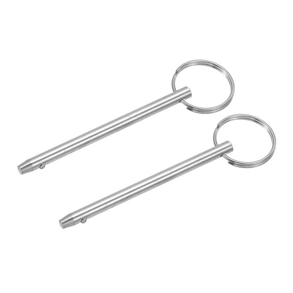 Stainless Steel Quick Release Bimini Top Pin 3"Lx0.2"Diax2.4" Usable Long, 2 Pack