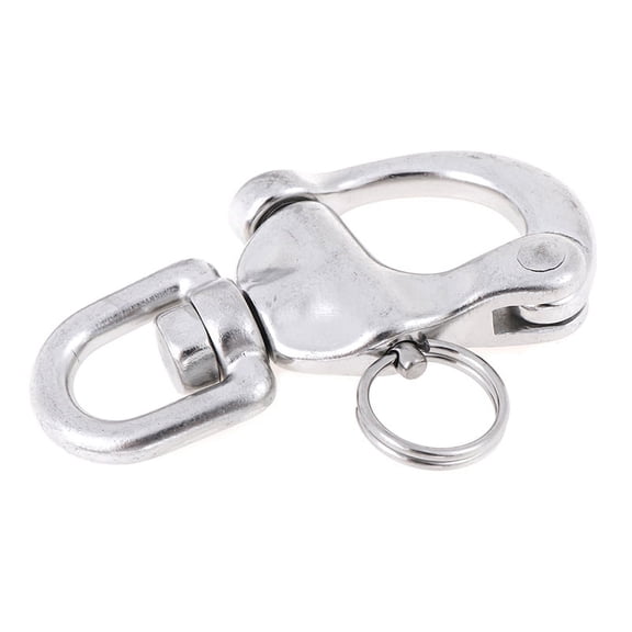 Stainless Steel Quick Release Boat Chain Shackle Swivel Snap Hook 70mm