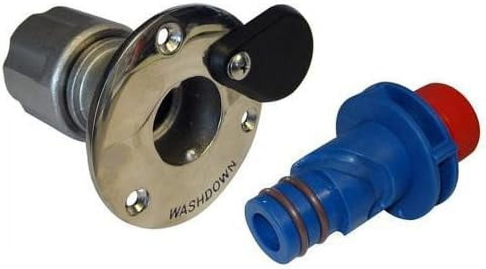 Stainless Steel QuickRelease Hose Deck Mount Fitting And Hose Adapter