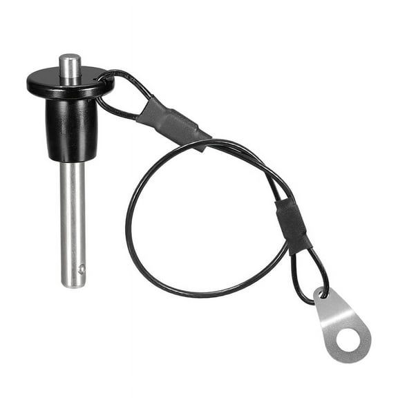 Stainless Steel Quick Release Pin 6mm Diameter Ball Locking with Push Button Lanyard Cable Usable Length 25mm