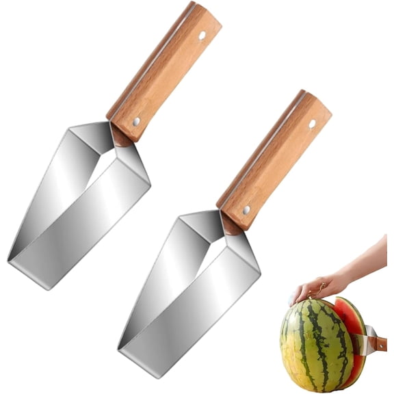 Stainless Steel Quick Watermelon Cutter, Watermelon Cutter Slice Tool, Triangle Watermelon Cutters, Stainless Steel Multifunctional Fruit Slicing And Meat Divider (1)