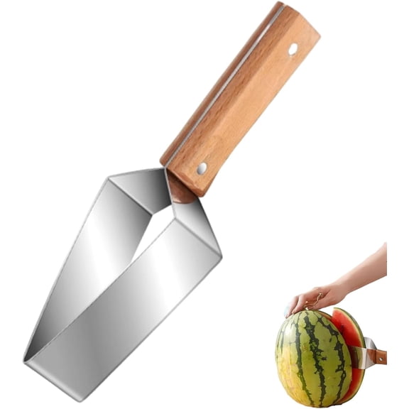 Stainless Steel Quick Watermelon Cutter, Watermelon Cutter Slice Tool, Triangle Watermelon Cutters, Stainless Steel Multifunctional Fruit Slicing And Meat Divider(1)