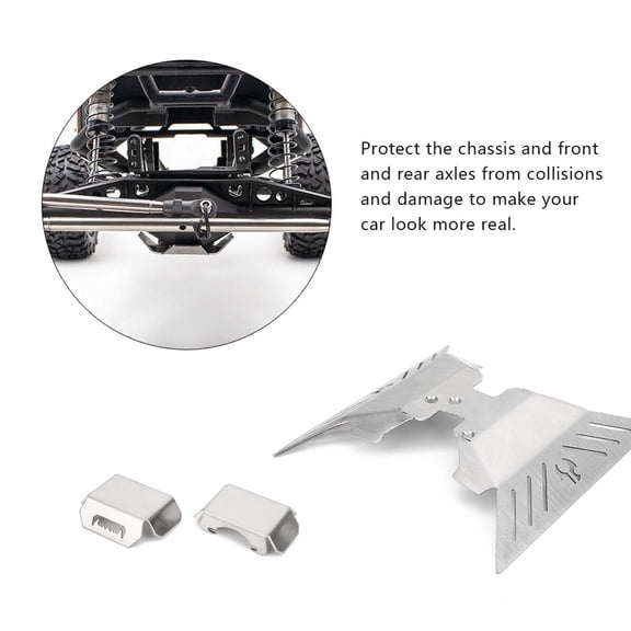 Stainless Steel RC Chassis Guard, Protects Against Collisions For Axial Capra, Easy Install