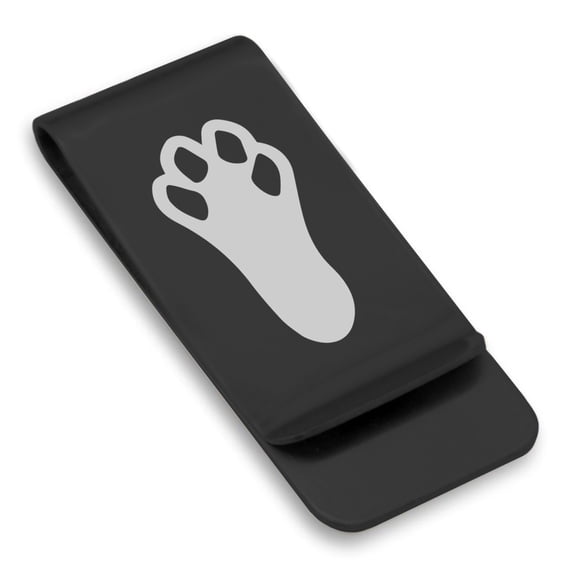 Stainless Steel Rabbit’s Foot Good Luck Charm Classic Slim Money Clip Credit Card Holder