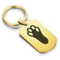 thumbnail image 1 of Stainless Steel Rabbit’s Foot Good Luck Charm Dog Tag Keychain Circle Ring, 1 of 2