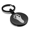 thumbnail image 1 of Stainless Steel Rabbit’s Foot Good Luck Charm Round Medallion Keychain Circle Ring, 1 of 2