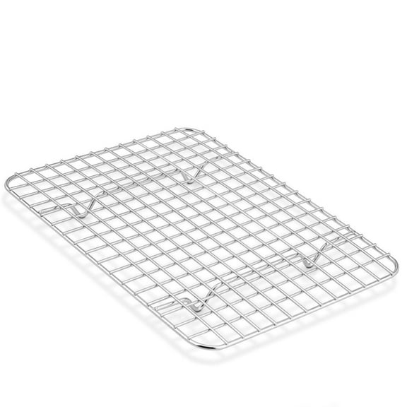 Stainless Steel Rack,15.4x11.4x0.6In Reusable Cooling Rack for Cooking,Oven Safe,Fits Half Sheet Pan,Thick Wire Cookie Brace for Drying,Pizza,Cake