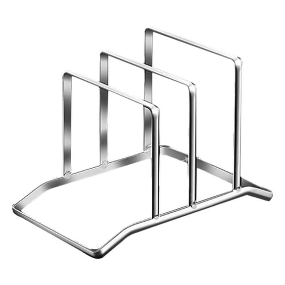 Stainless Steel Rack Cutting Board Holder Stand for Efficient Kitchen Organization Versatile Cutting Board and Pot Lid Rack Kitchen Storage Solution