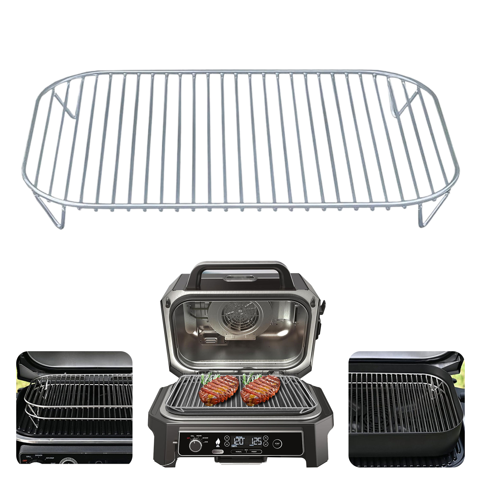 Stainless Steel Rack for Ninja Woodfire Grill OG701 OG751 7in1