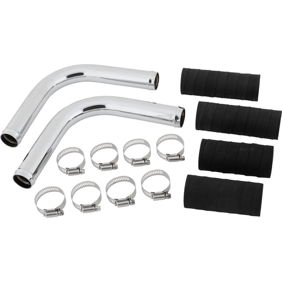 Stainless Steel Radiator Hose Dress-Up Kit, Fits 49-53 Flathead Ford/Mercury V8