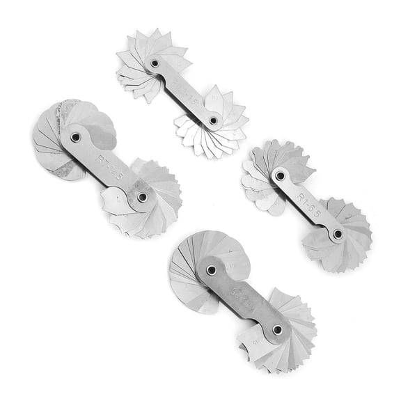 Stainless Steel Radius Gauge Measuring Tool Set R0.3-1.5/ R1-6.5/ R7-14.5/ R15-25 for Machinists and Tool & Die Makers