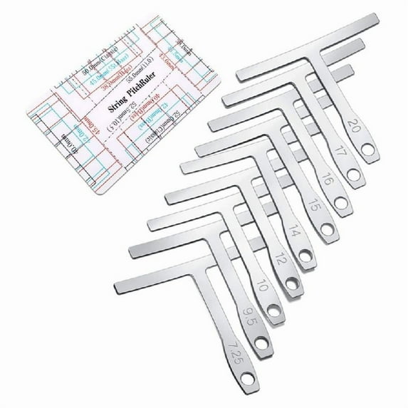 Stainless Steel Radius Gauge Universals Guitar Gauge Luthiers Tool String Height Ruler for Guitar Repair and Maintenance