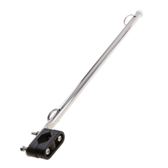 Stainless Steel Rails Mounted Flags Strong Poles Base Bright Attractive Staff for Marine Yacht Pontoon