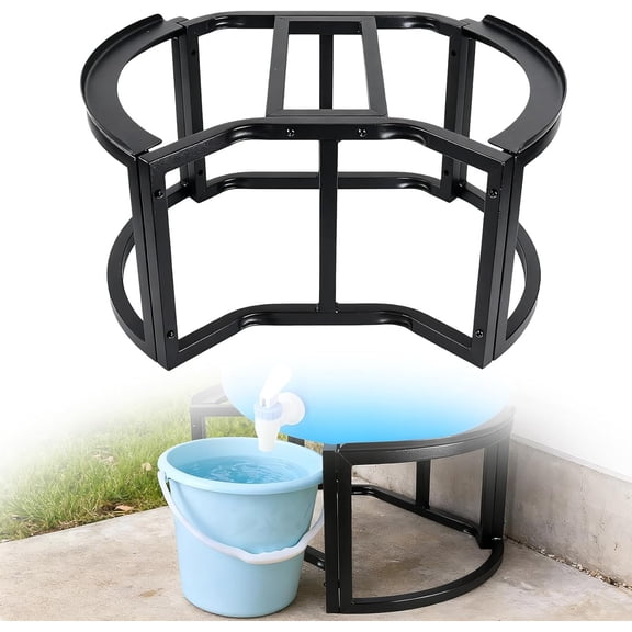Stainless Steel Rain Barrel Stand - Fits 45/50/55 Gallon Tanks, Heavy Duty Water Collection Base.
